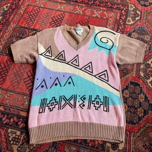 Koret Vintage Sweater with Geometric Patterns